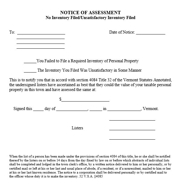 Tax Assessment Notice Templates 4+ Free Word, Excel & PDF