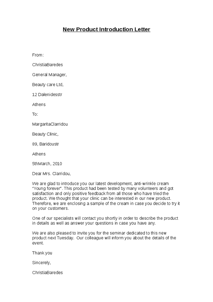 12+ Sample Introduction Letters Sample Letters Word