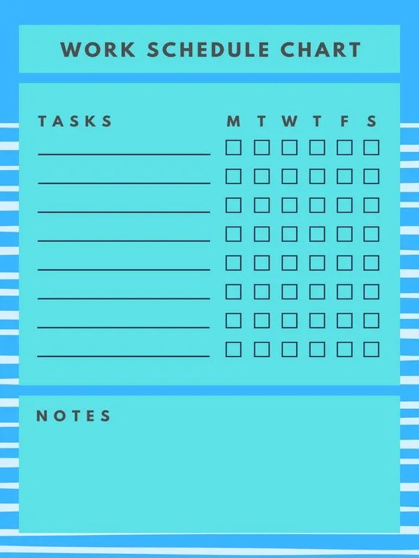 9+ Amazing Work Schedule Sample sample schedule