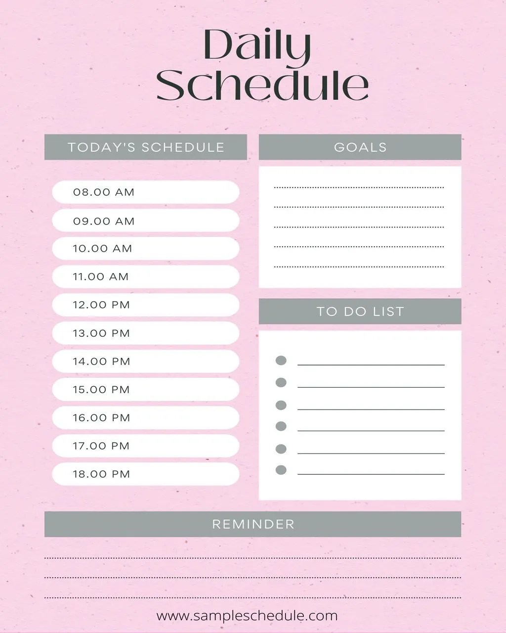 35+ Free Printable Schedule Templates - sample schedule
