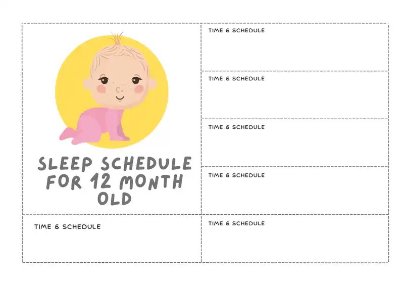 The Best Sleep Schedule for 12 Month Old sample schedule