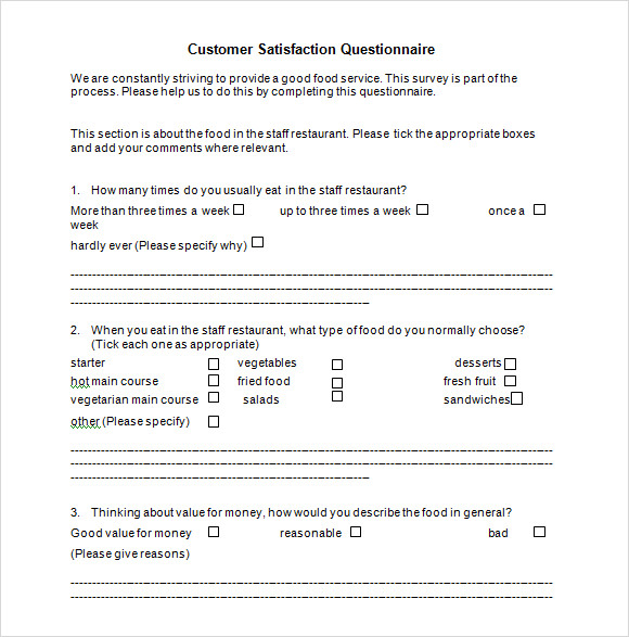 Ford customer satisfaction questionnaire