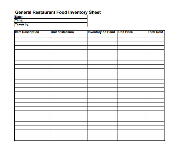 Inventory Sheet Template – 9+ Free Samples , Examples , Format