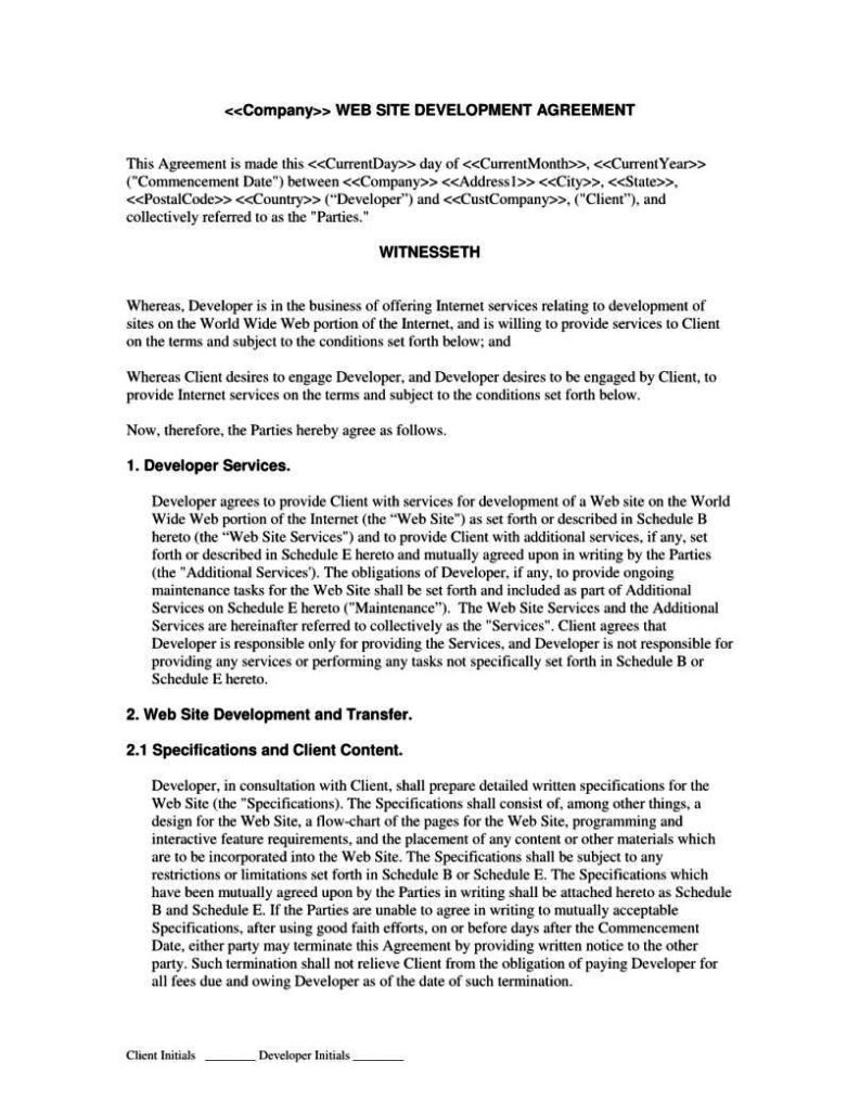 Business Development Agreement Template SampleTemplatess