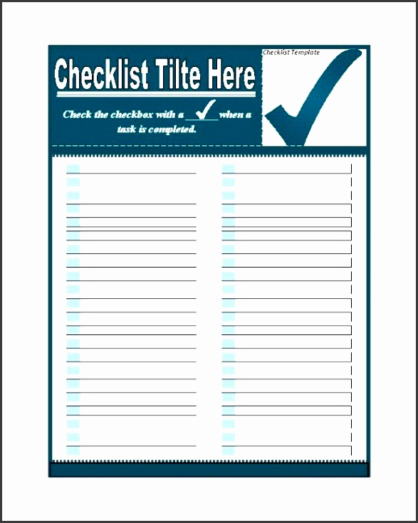 9 Checklist Templates SampleTemplatess SampleTemplatess