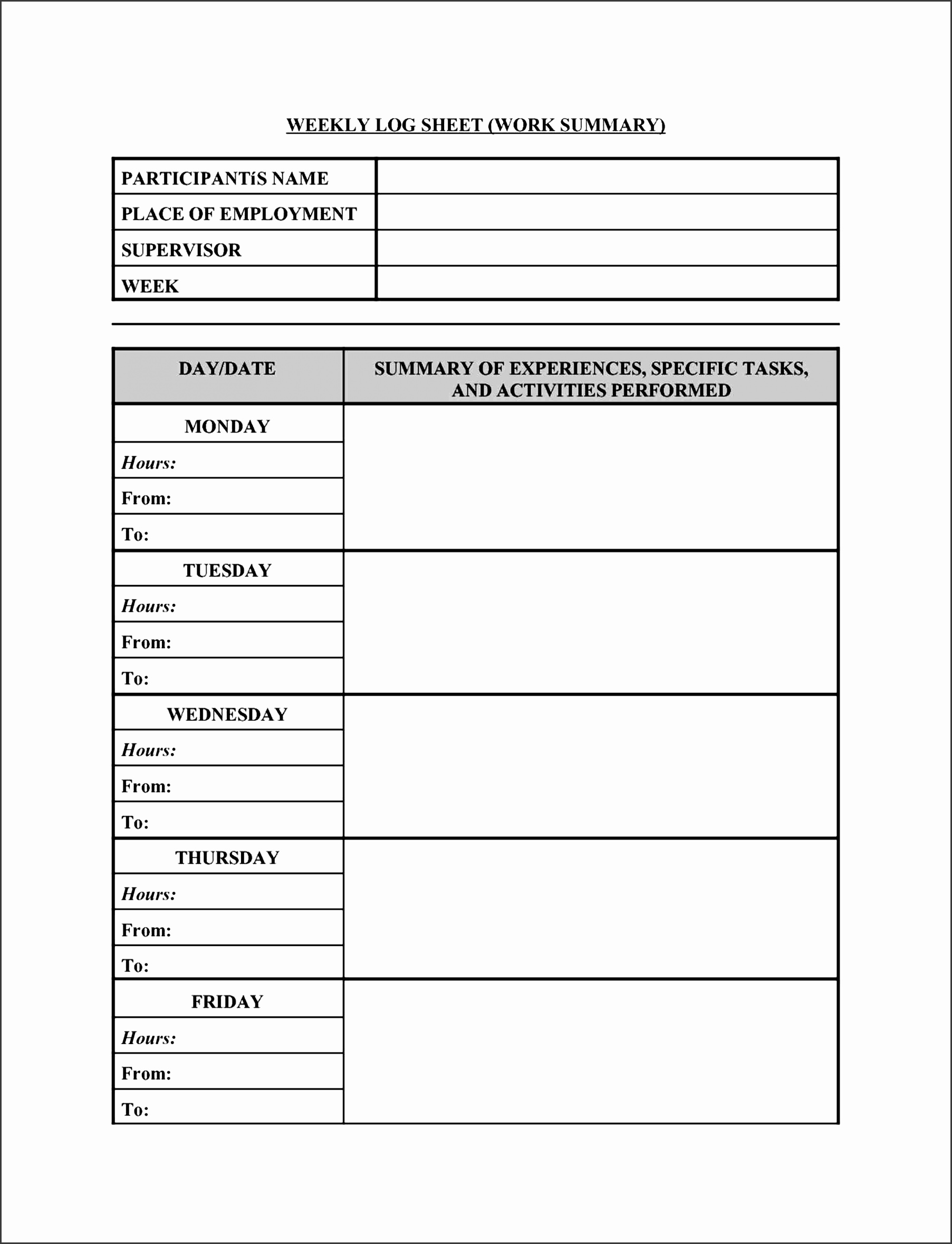 7 Office Phone Log Template SampleTemplatess