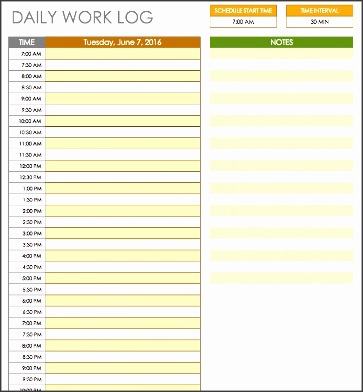 6+ Office Work Log Template SampleTemplatess SampleTemplatess