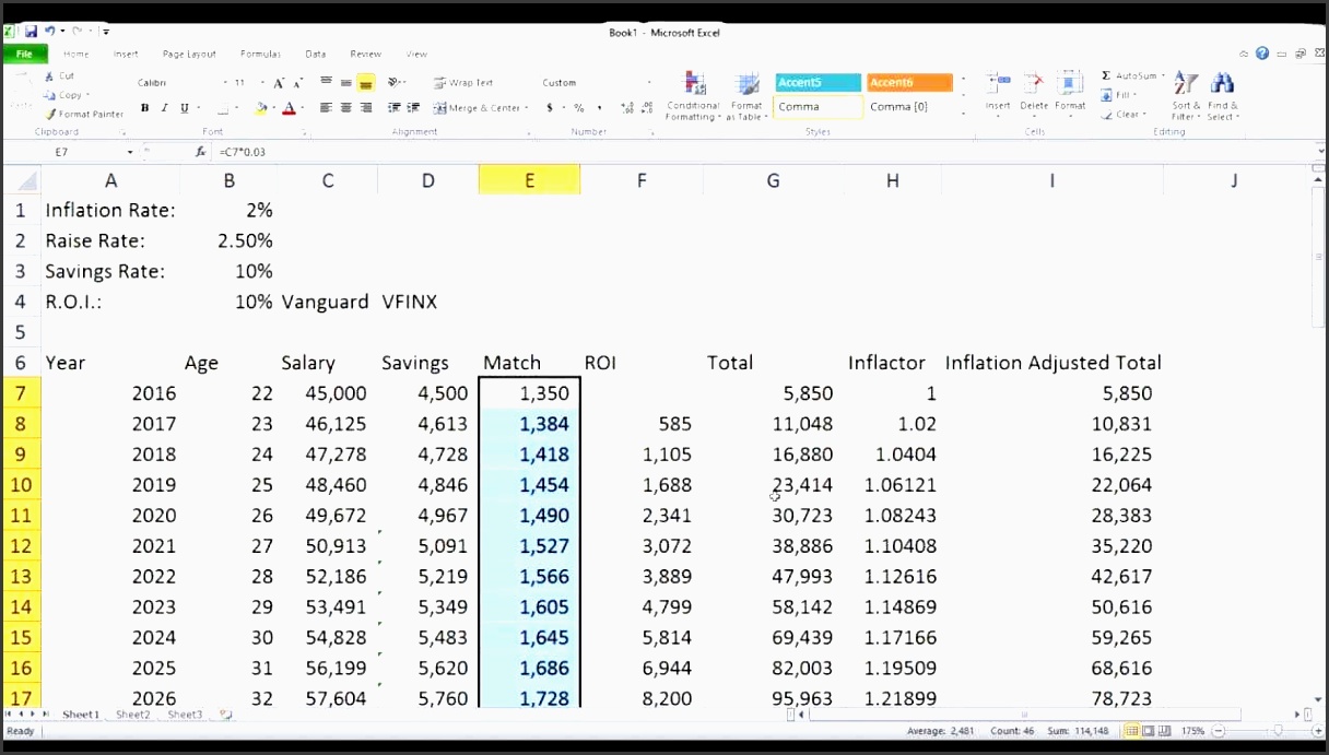 7 Printable Excel Retirement Planner SampleTemplatess SampleTemplatess