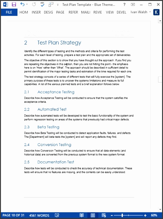 5 Performance Test Plan Template SampleTemplatess SampleTemplatess