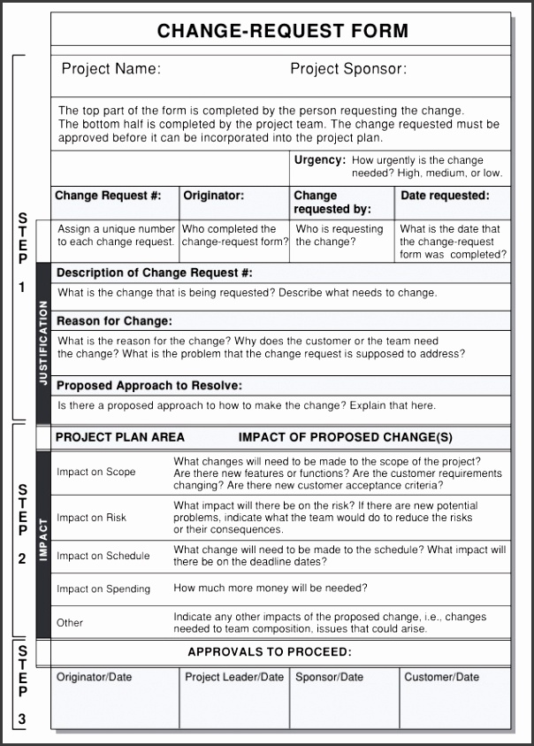 7 Change Request form Template SampleTemplatess SampleTemplatess