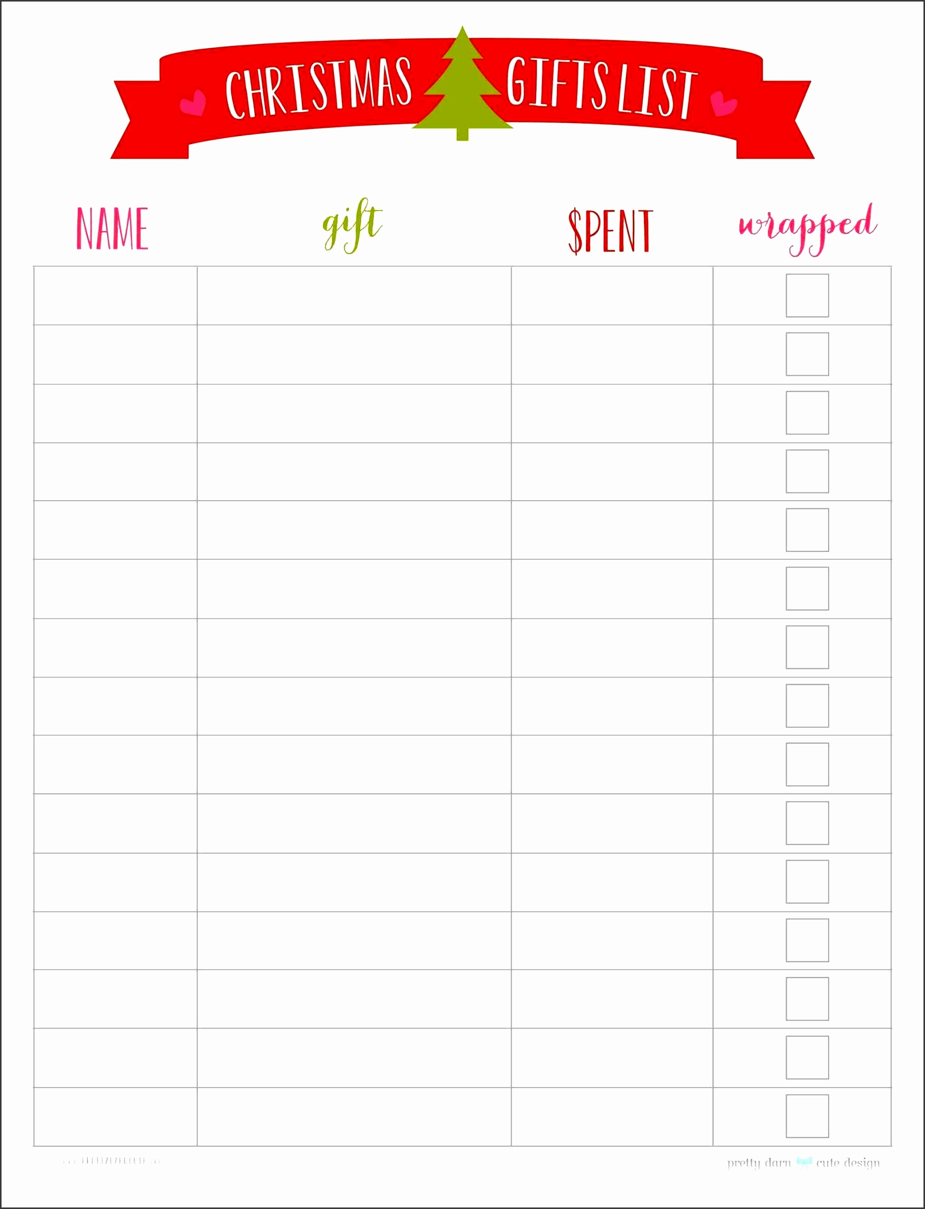 10 Christmas Shopping List Template SampleTemplatess SampleTemplatess