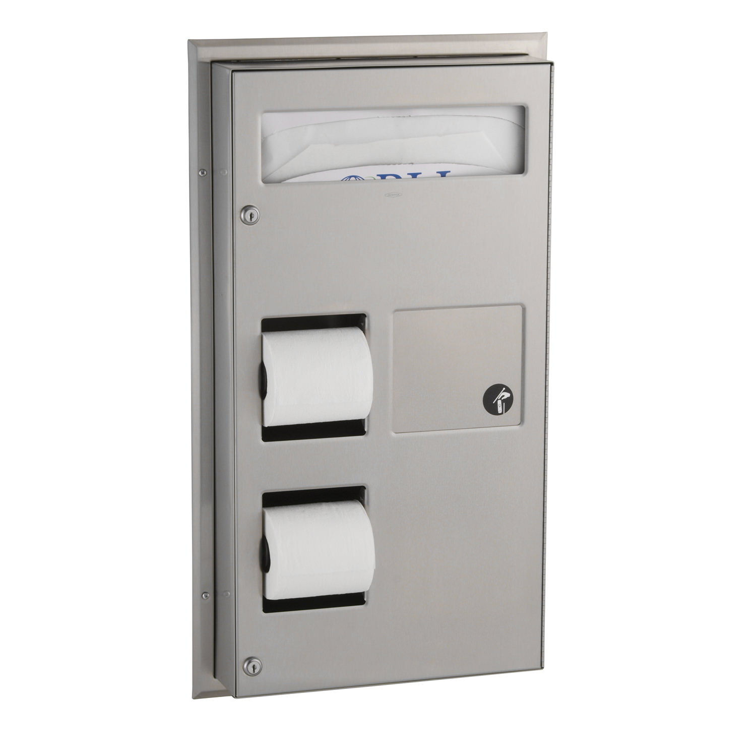 Partition Mounted Combined SeatCover Dispenser, Sanitary Napkin