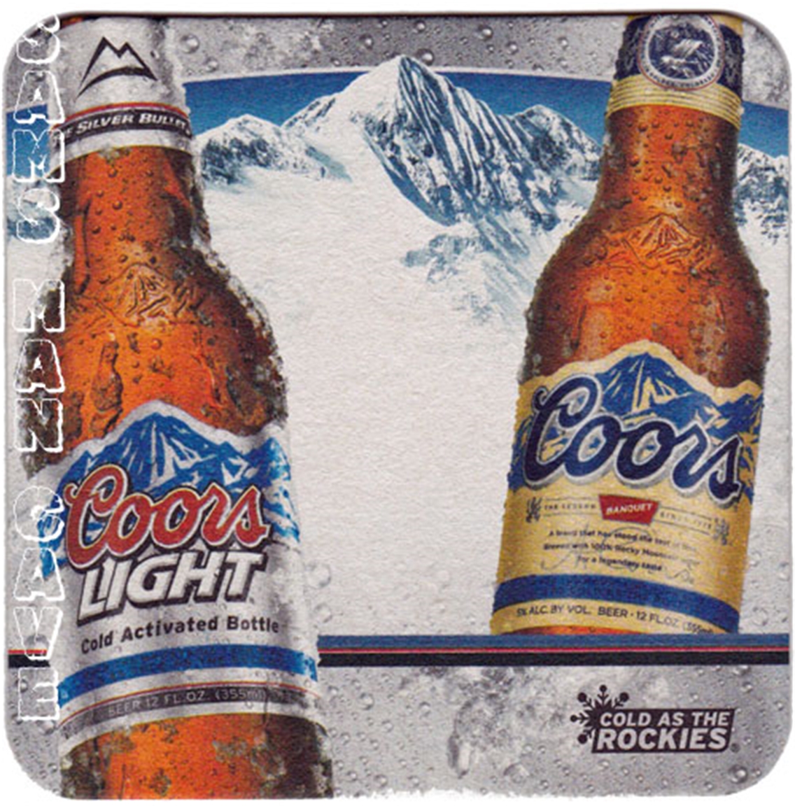 Coors Light Coors Banquet Beer Coaster