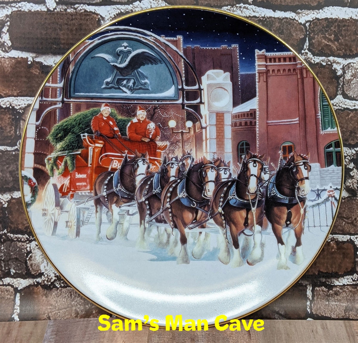 1997 Budweiser Holiday Plate