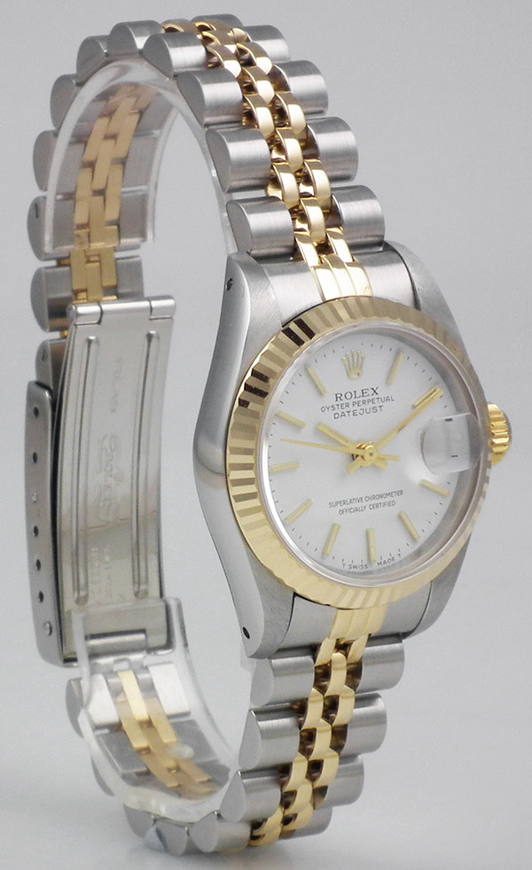 Ladies Rolex Oyster Perpetual DateJust 18K/SS White Dial (1985)