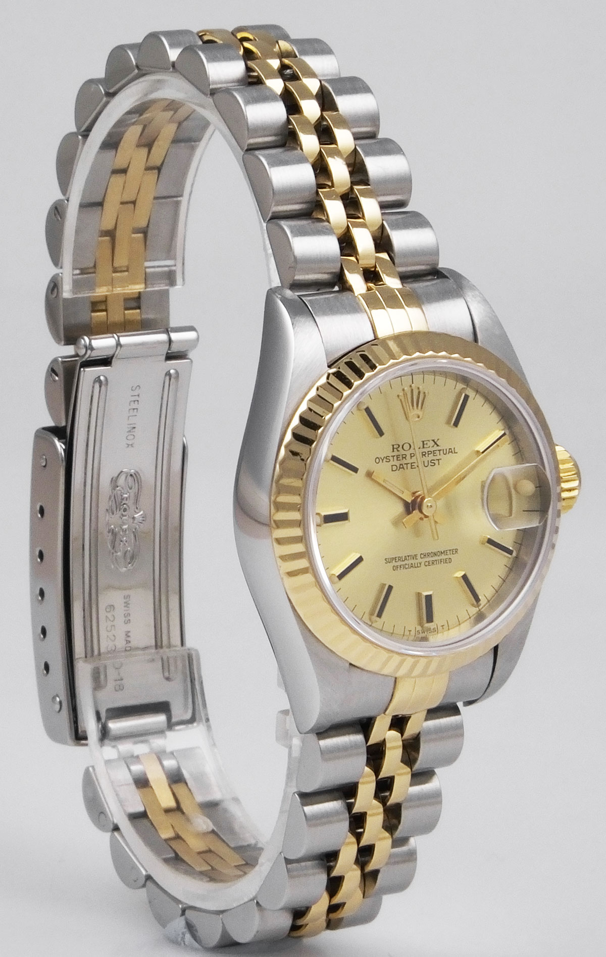 Ladies Rolex Oyster Perpetual DateJust 18K/SS Champagne Dial (1996)