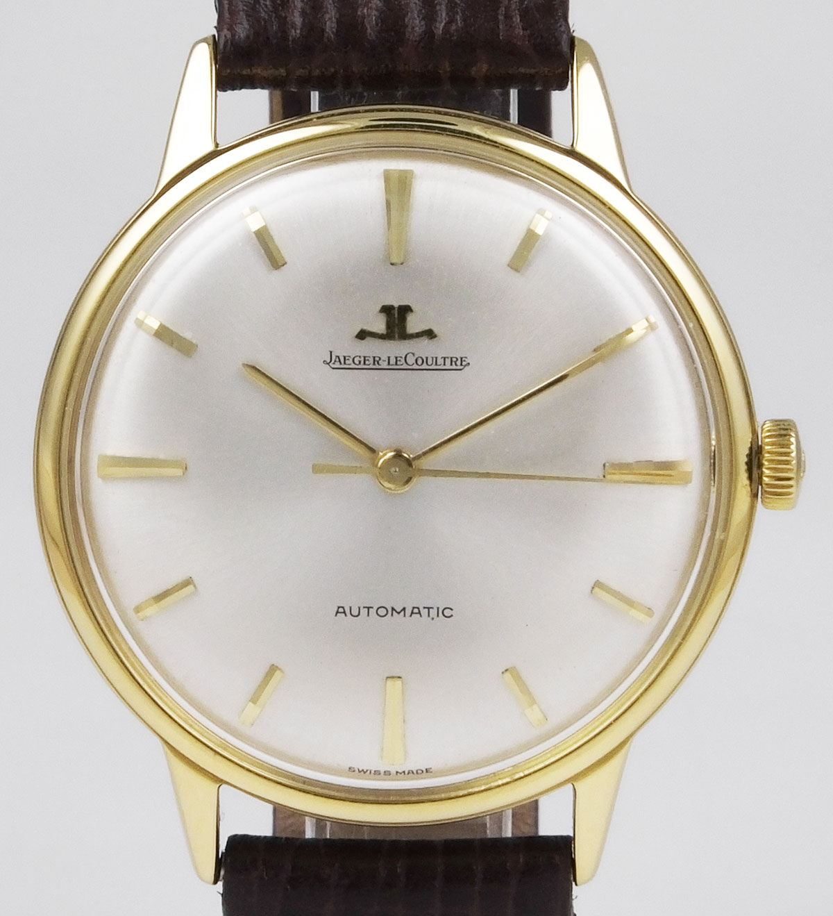 Jaeger LeCoultre Automatic In 18K Solid Gold Original Silver Dial (1962)