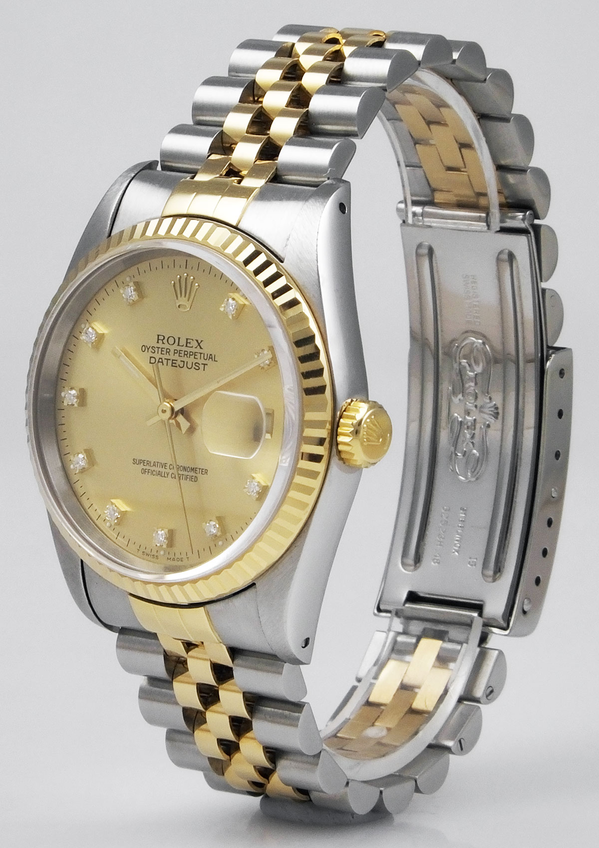 Rolex Oyster Perpetual DateJust 16233 Champagne Diamond Dial (1988)