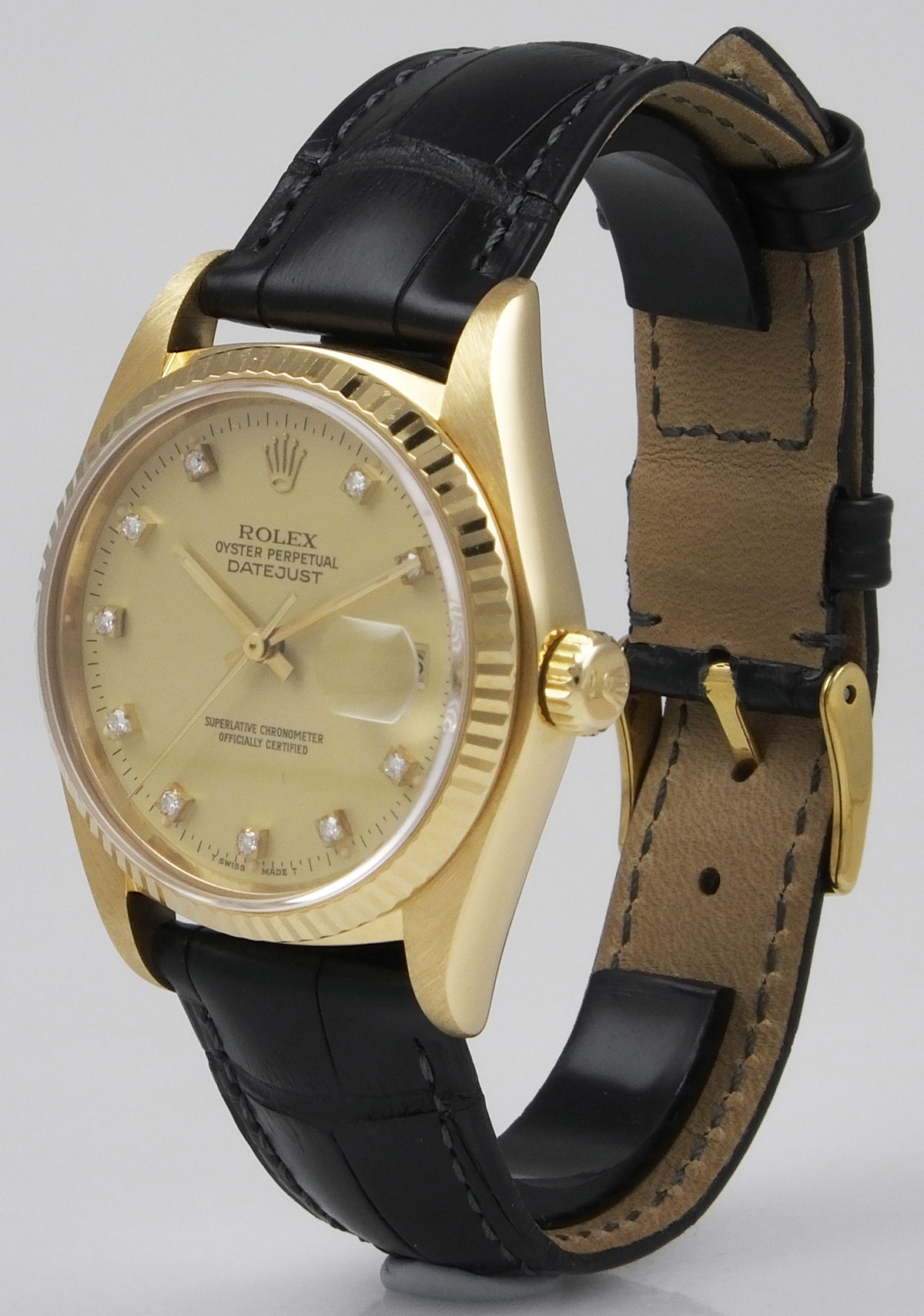 Gents Rolex Oyster Perpetual DateJust 16018 Original Champagne