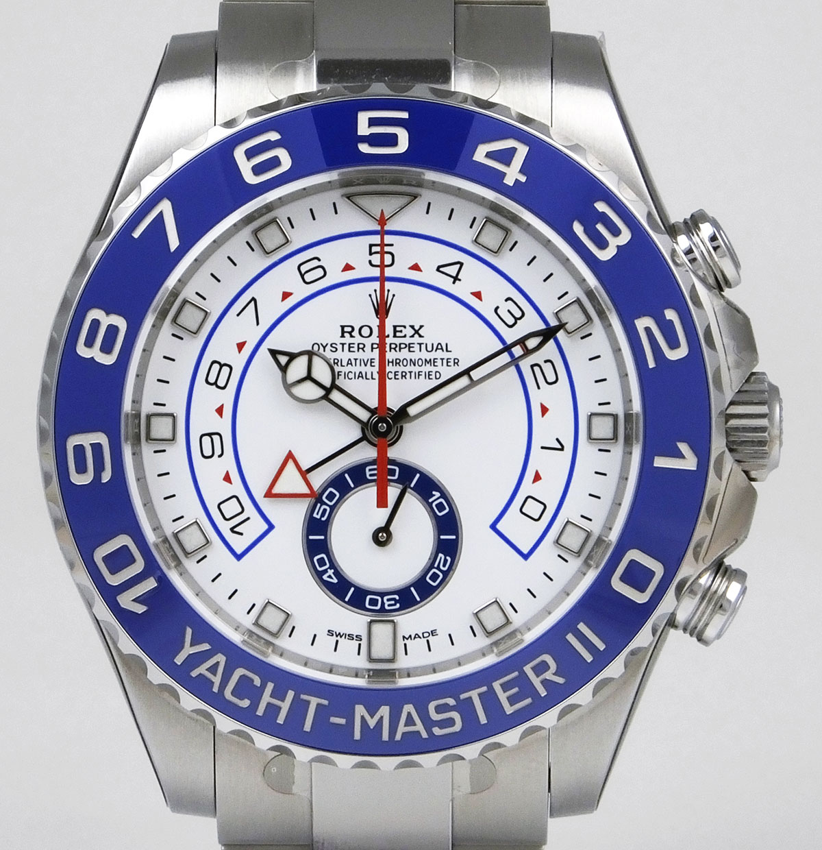 Rolex Oyster Perpetual YachtMaster II In Stainless Steel With White