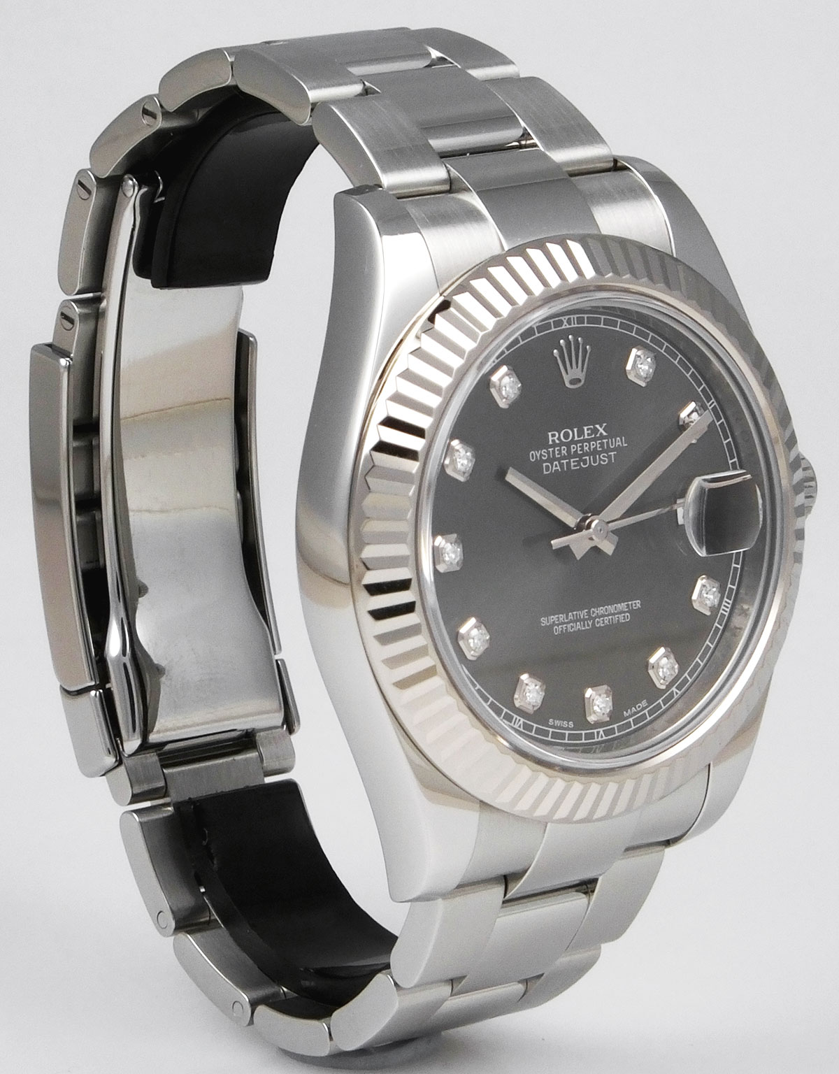 Rolex Oyster Perpetual DateJust II 41mm 116334 Rhodium DiamondSet