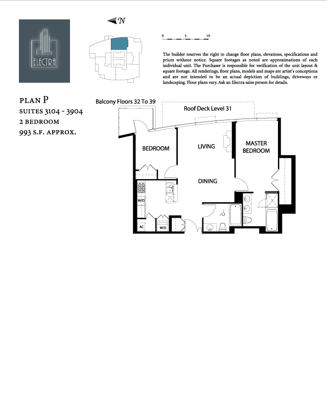 Electra Floor Plan P The Mark Downtown San Diego Condos