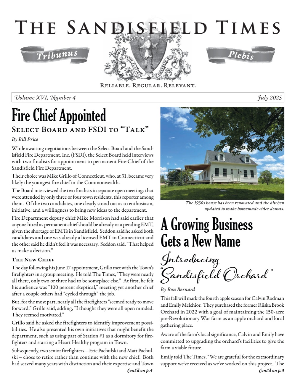 Sandisfield Times Home