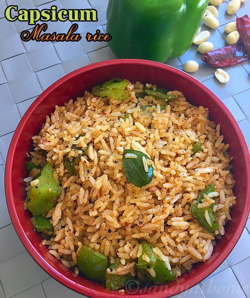 Capsicum masala rice Sandhya's recipes