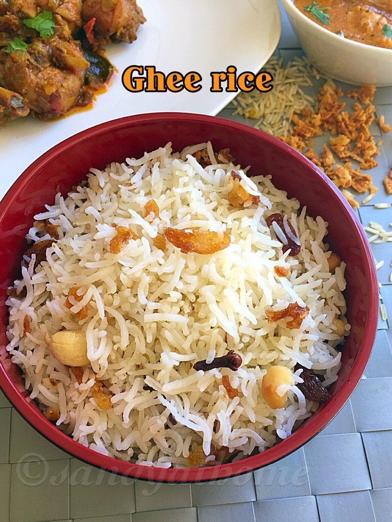 Ghee rice, Nei choru recipe, How to make Ghee rice Sandhya's recipes