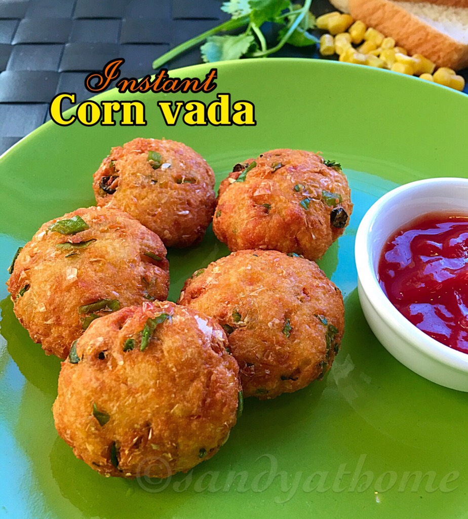 Corn vada recipe, How to make corn fritters Sandhya's recipes