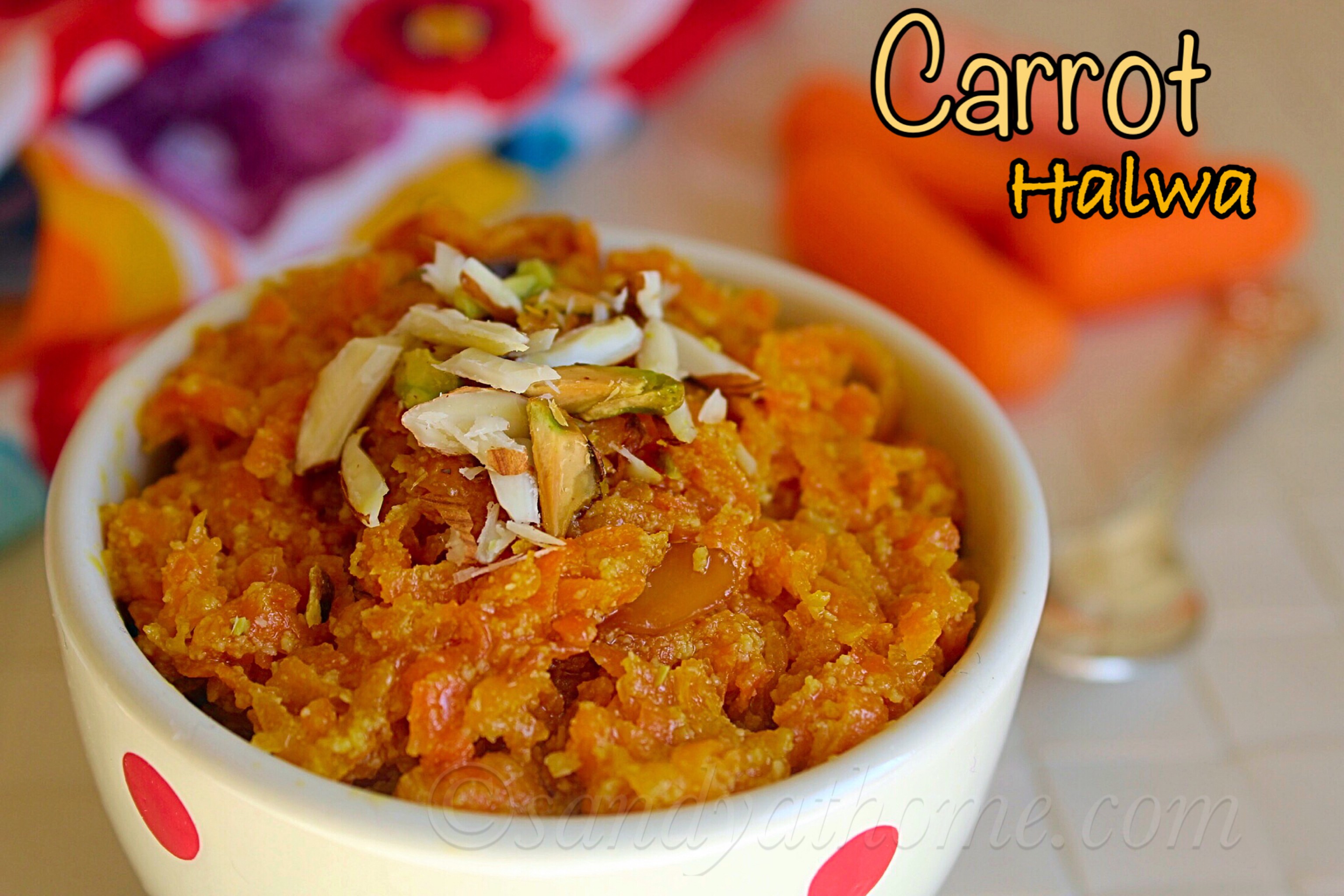 Carrot halwa recipe, Gajar ka Halwa Sandhya's recipes