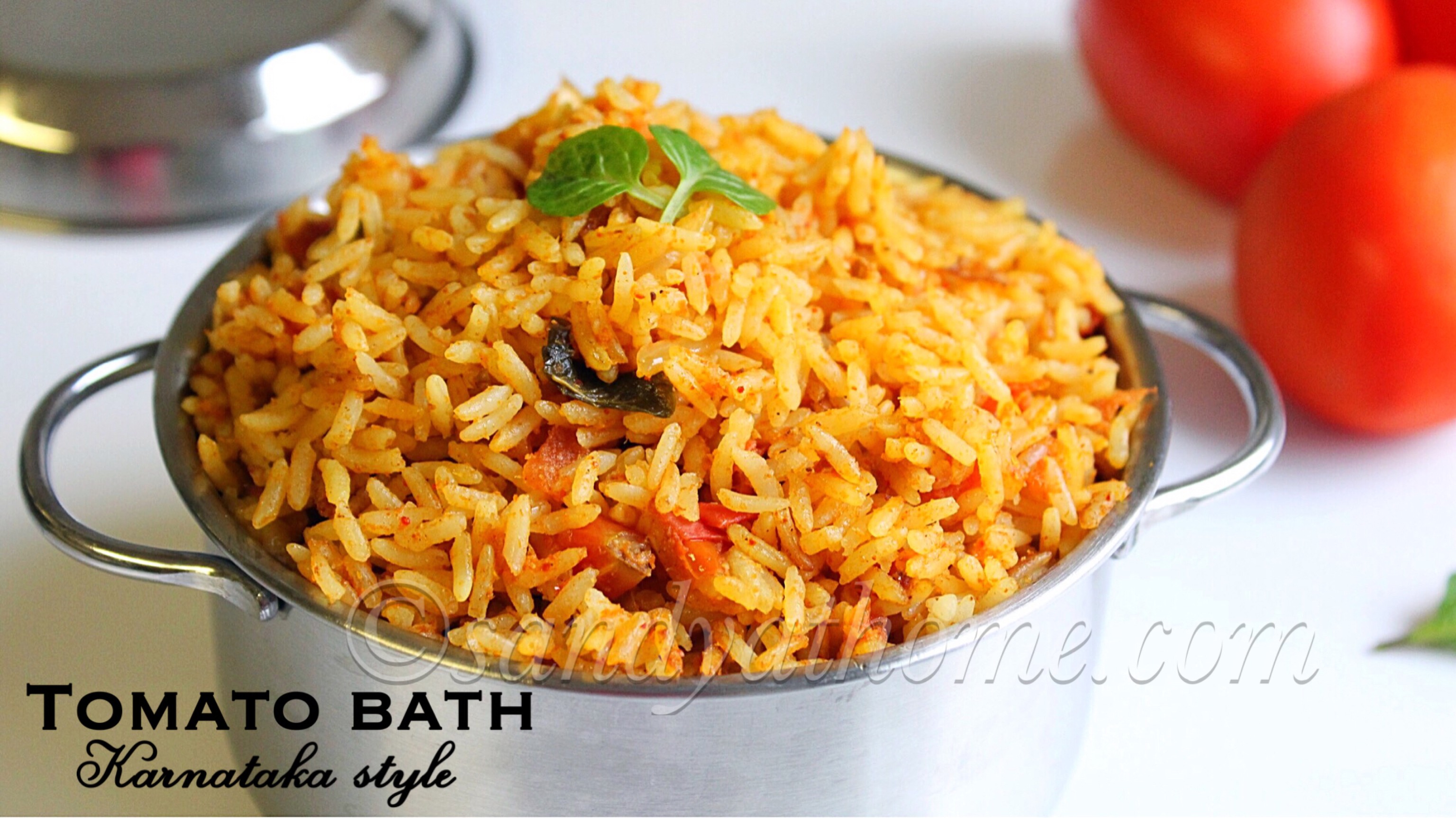Tomato bath recipe, How to make tomato bath Sandhya's recipes