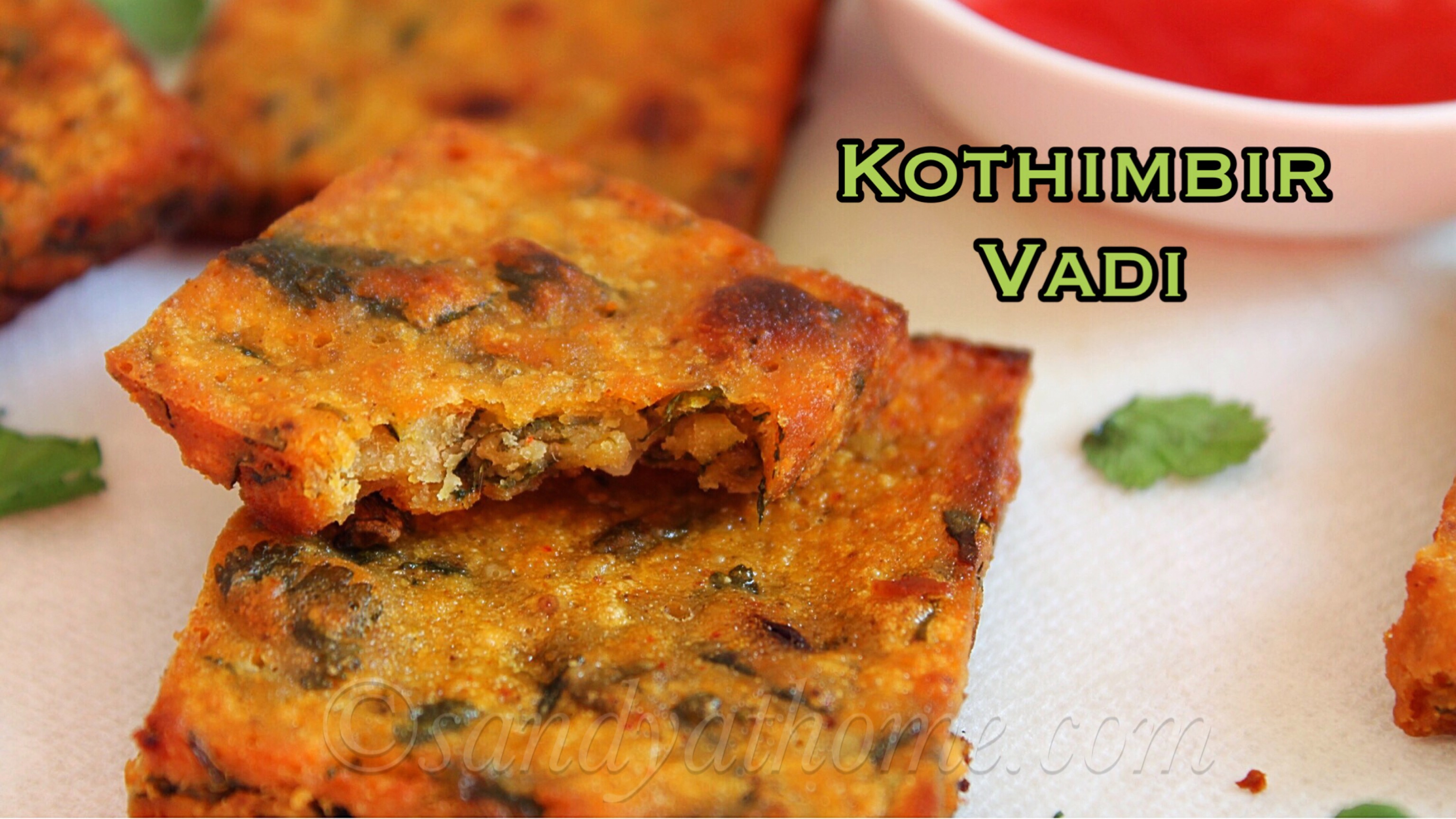 kothimbir vadi Sandhya's recipes