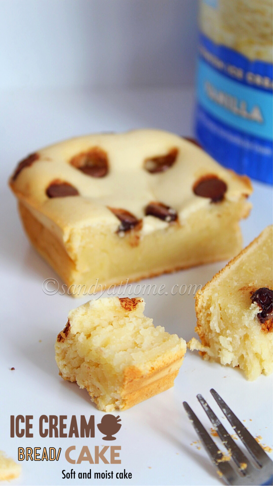 Ice cream bread recipe, Ice cream cake recipe, Ice cream bread with 2