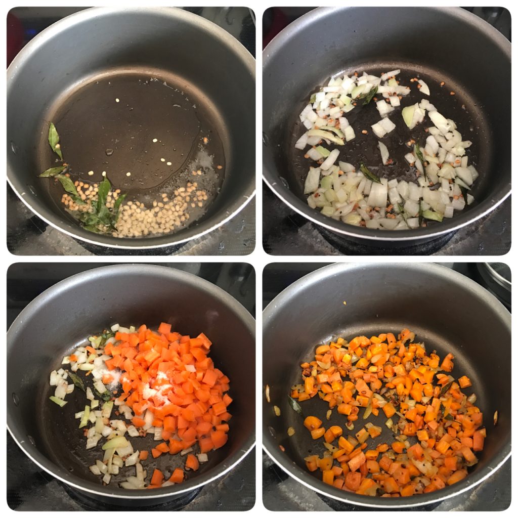 Carrot kootu recipe, How to make Carrot kootu, Carrot and lentil curry