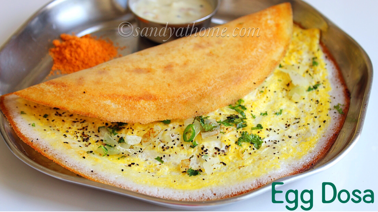 egg dosa Sandhya's recipes