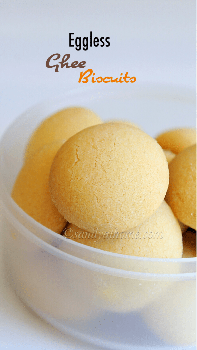 Eggless Ghee biscuits, Eggless Ghee cookies, 3 ingredient cookies