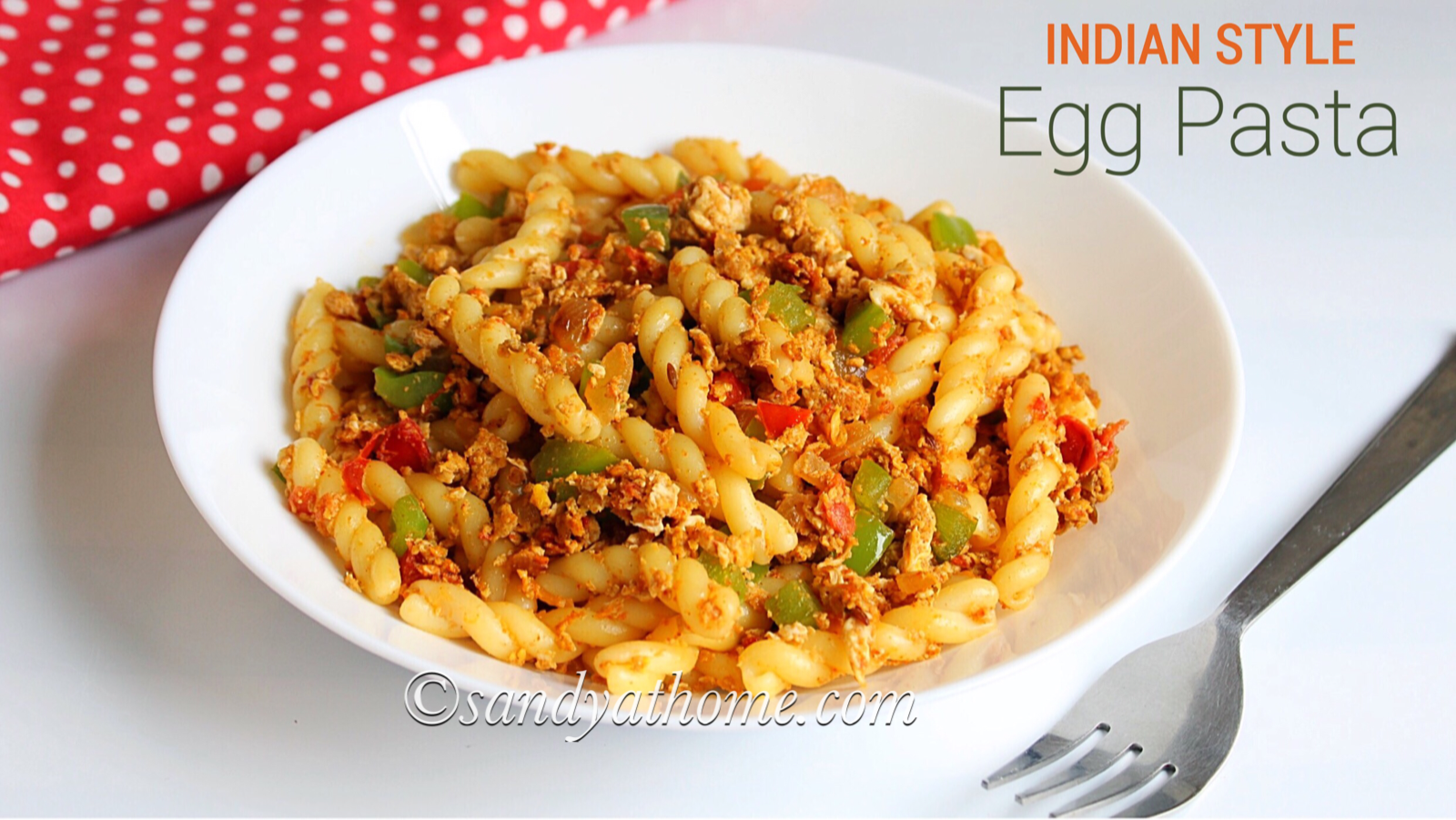 Egg pasta recipe, Indian style egg pasta Sandhya's recipes