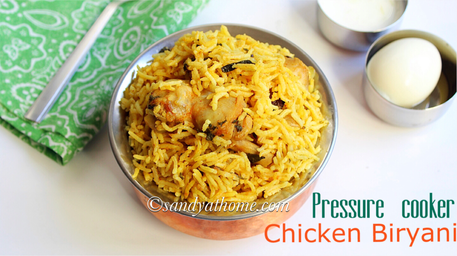 Chicken biryani recipe, Pressure cooker chicken biryani Sandhya's recipes