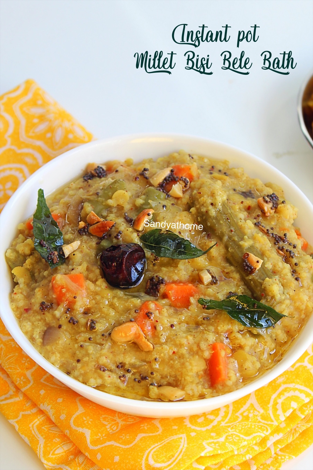 millet bisi bele bath Sandhya's recipes