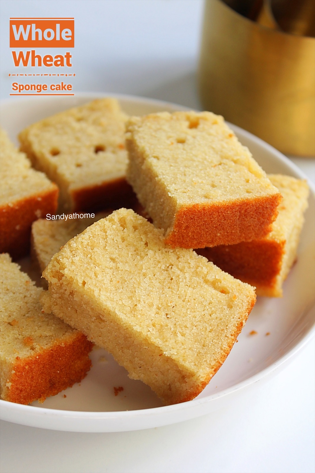 Wheat cake recipe, Whole wheat sponge cake Sandhya's recipes