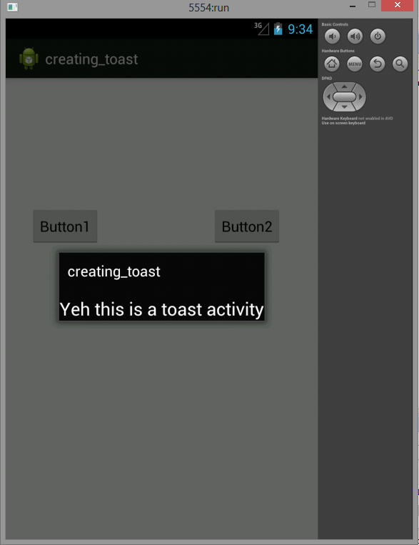 Android Toast Example Sanfoundry