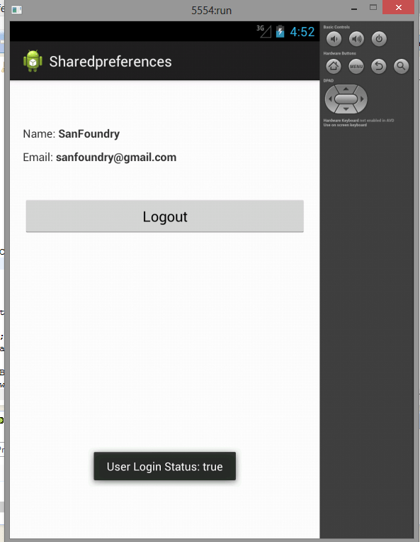 Java Android Program To Demonstrate Creating And Saving Shared