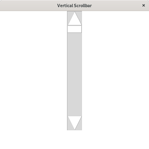 Java Program to Create a Vertical Scrollbar with Scroll Button Length
