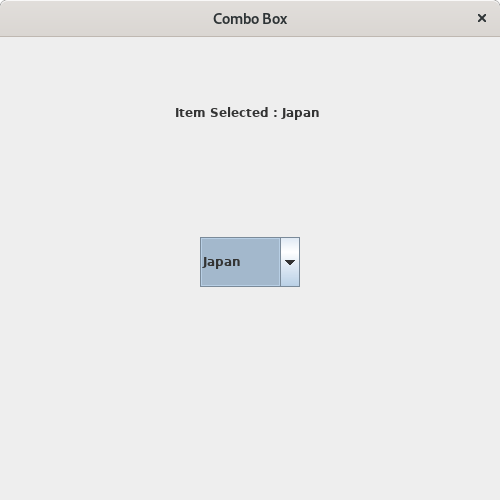 Java Program to Create a Combo Box Sanfoundry