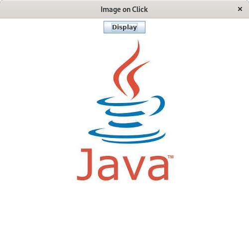 Java Program to Create a Button and Display Image in the Frame when