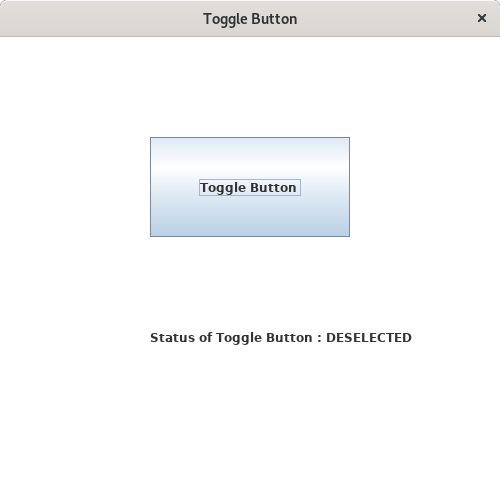 Toggle Button Program in Java Sanfoundry