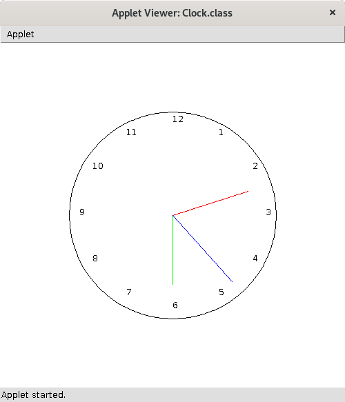 Java Program to Display Clock using Applet Sanfoundry