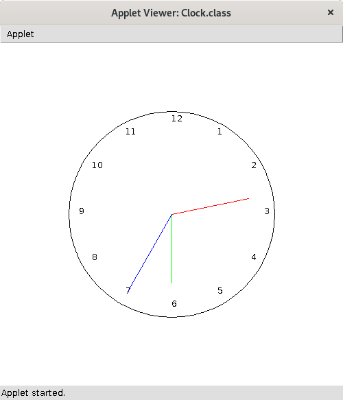 Java Program to Display Clock using Applet Sanfoundry