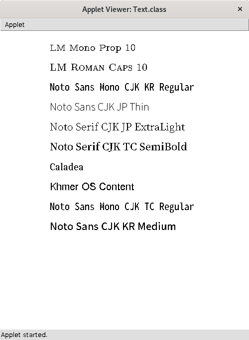 Java Program to Display Text in Different Fonts Sanfoundry